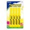 BAZIC Desk Style Fluorescent Highlighters Yellow (4/Pack)
